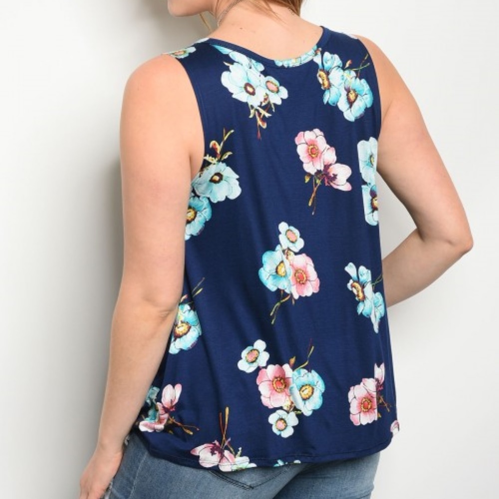 ●CURVY● LACE UP FLORAL PRINT - Picture 2 of 2